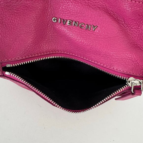 Givenchy Pandora Leather Wristlet Sugar Goatskin Fuchsia Hot Pink - Picture 10 of 15